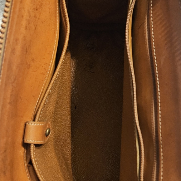 Vintage Dooney&Bourke Pebbled Leather Handbag Purse Crossbody/Double Handles - Picture 7 of 12